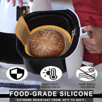 2PCS Silicone Bread Sling Oval and Round for Dutch Oven
